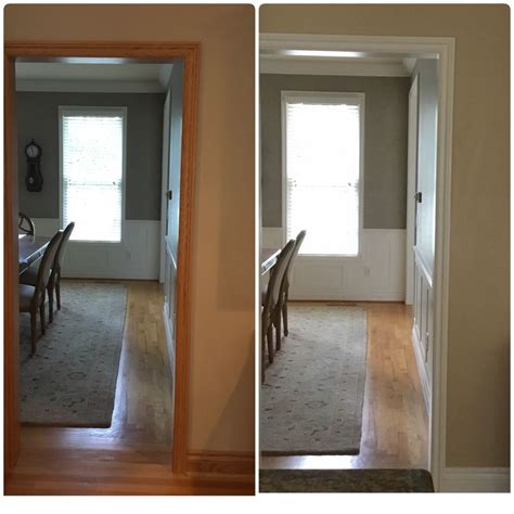 painting trim before and after